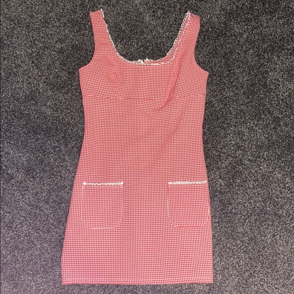 Short red and white dress!
